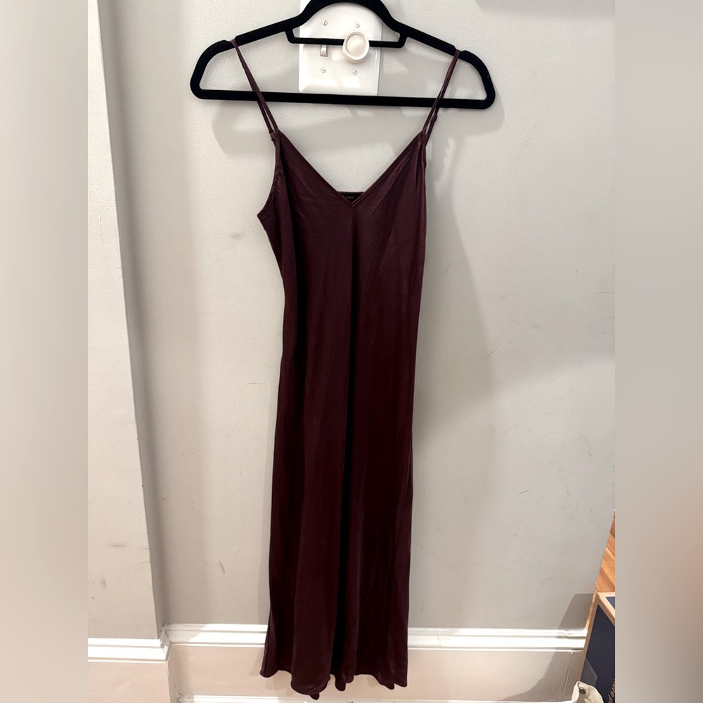Quince 100% silk midi slip dress